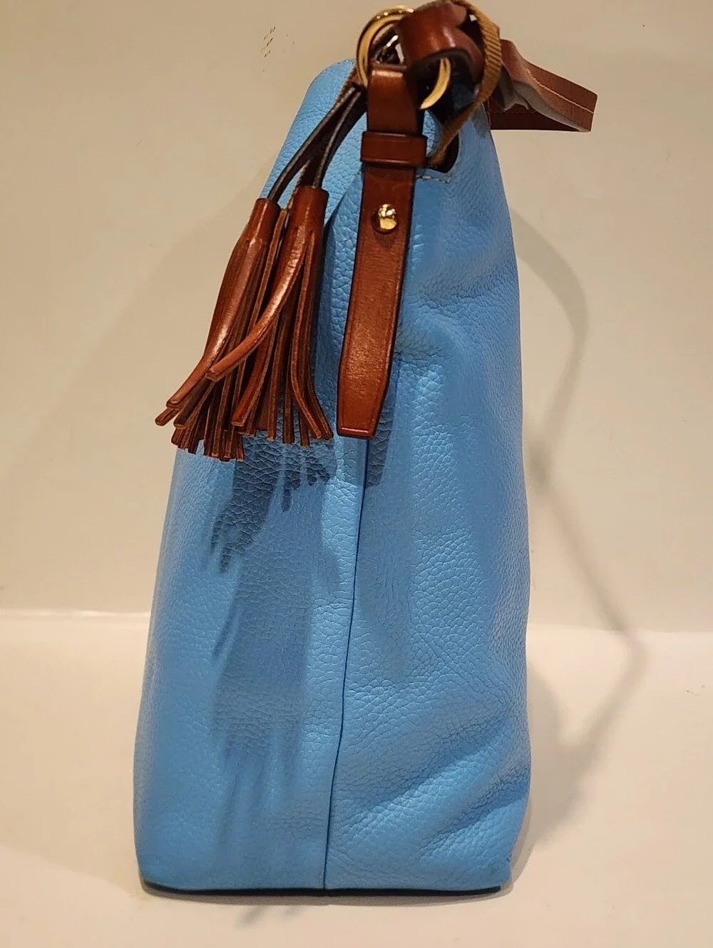 Dooney and Bourke Pebbled Leather Large Shlouder Bag Satchel - Picture 5 of 16